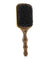 Paddle Hair Brush (Polished Mahogany Laser Printed Handle, Boar + Crystal Nylon Bristles)