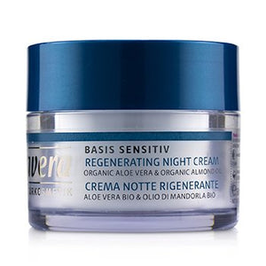 Basis Sensitiv Regenerating Night Cream - Organic Aloe Vera &amp; Organic Almond Oil (For All Skin Types) 