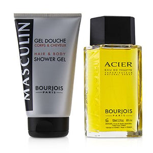 Masculin Coffret: Acier Eau De Toilette Spray 100ml+Hair &amp; Body Shower Gel 150ml/5oz 