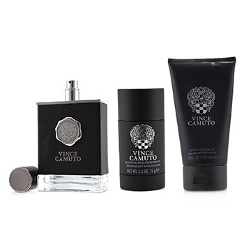 Vince Camuto Coffret: Eau De Toilette Spray 100ml/3.4oz + After Shave Balm 150ml/5oz + Deodorant Stick 71g/2.5oz 