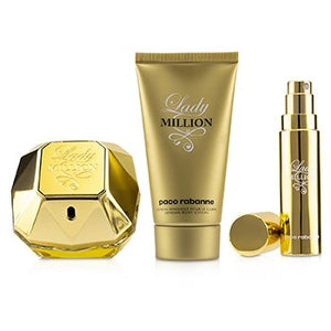 Lady Million Coffret: Eau De Parfum Spray 80ml/2.7oz + Sensual Body Lotion 75ml/2.5oz + Eau De Parfum Travel Spray 10ml/0.34oz 